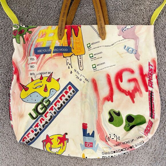 UGG Tote Bag Pop Angeles Canvas Crossbody An Audacious Spring/Summer Purse - Picture 2 of 5